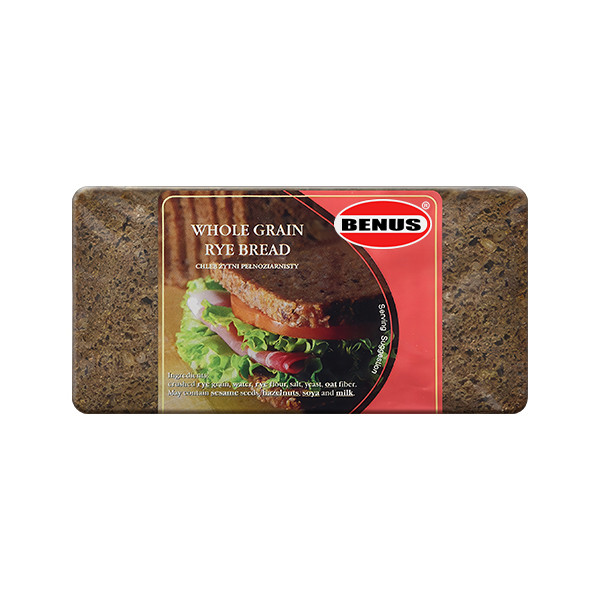 Benus Wholegrain Rye Bread (31) 12x500g