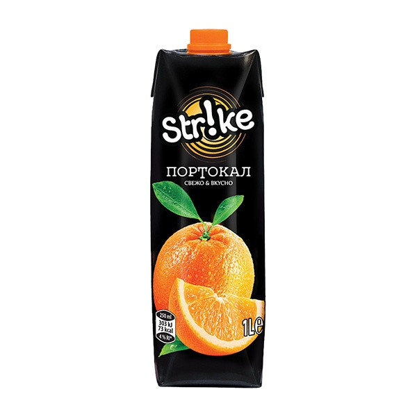 Strike Fruit Drink Orange 12x1L