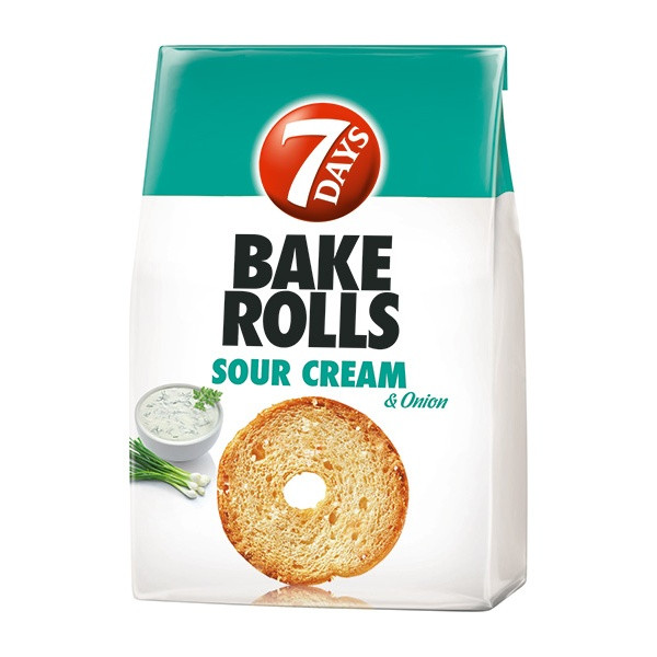 7Days Bake Rolls Sour Cream&Onion 12x80g