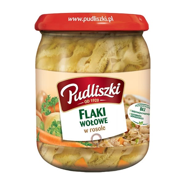 Pudliszki Filaki with Beef Tripe in Broth Ready Meal 4x500g
