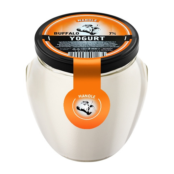 Manole Buffalo Yoghurt (Orange Label - 7% Fat) 6x530g
