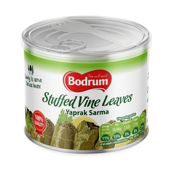Bodrum Stuffed Vine Leaves Ready Meal 6x400g