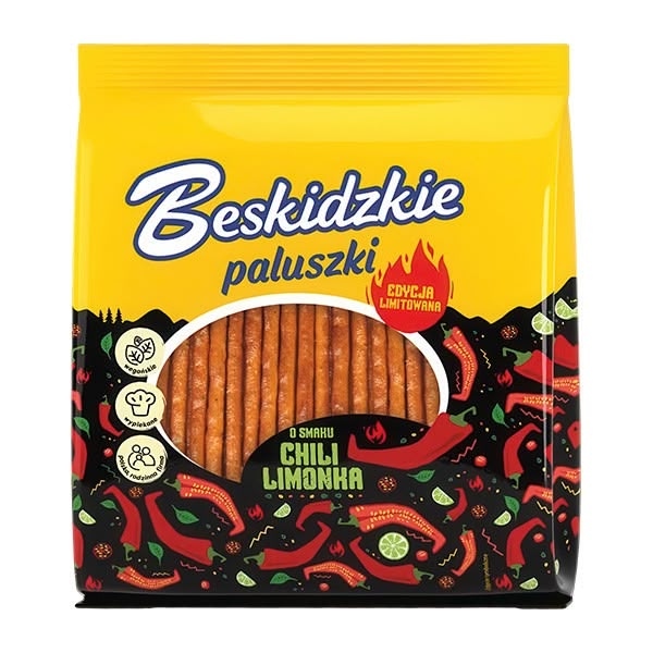 Aksam Beskidzkie Paluszki Chili-Lime sticks 16x180g