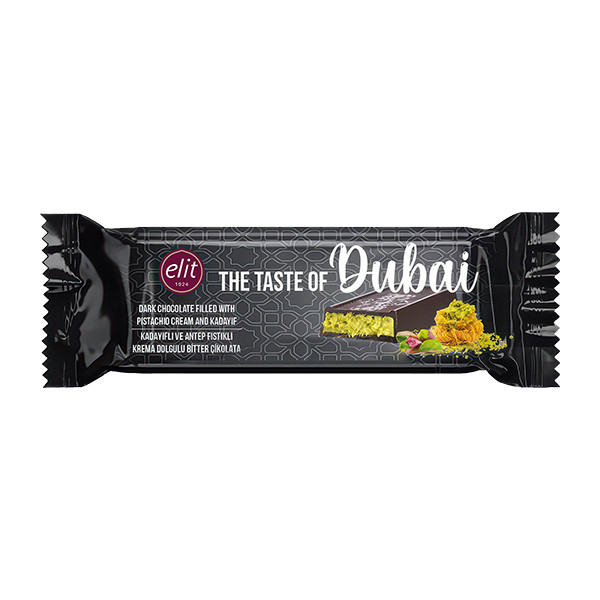Elit Dubai Dark Chocolate Pistachio with Kadayif 24x30g