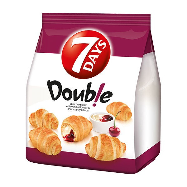 7Days Double Mini Cherry Vanilia Croissant 4312854 8x185g