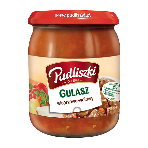 Pudliszki Gulasz/Pork & Beef Goulash Ready Meal 4x500g