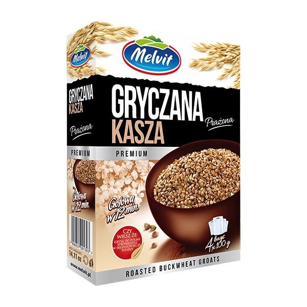 Melvit Kasza Gryezana (Roasted Buckwheat Cereal) 6x4x100g