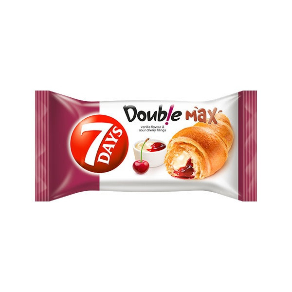 7Days Double Max Cherry-Vanilla Croissant 20x80g