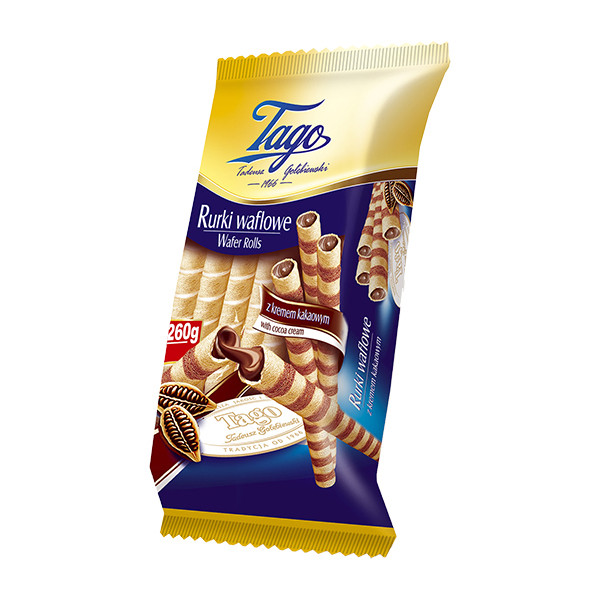 Tago Wafer Rolls with Cocoa 24x260g