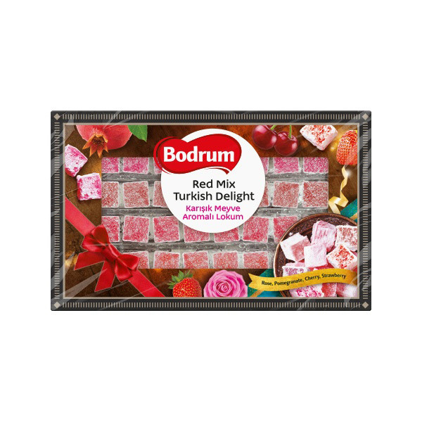 Bodrum Red Mix Turkish Delight 6x350g