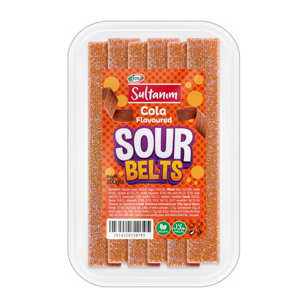 Sultanim Sour Belt Cola Flat Box 12x200g
