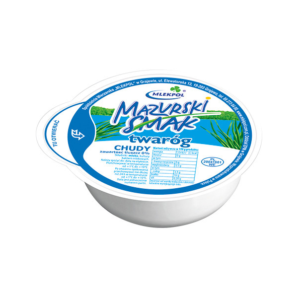 Mlekpool 0% Fat Mazurski Curd Cheese (Blue) 8x275g