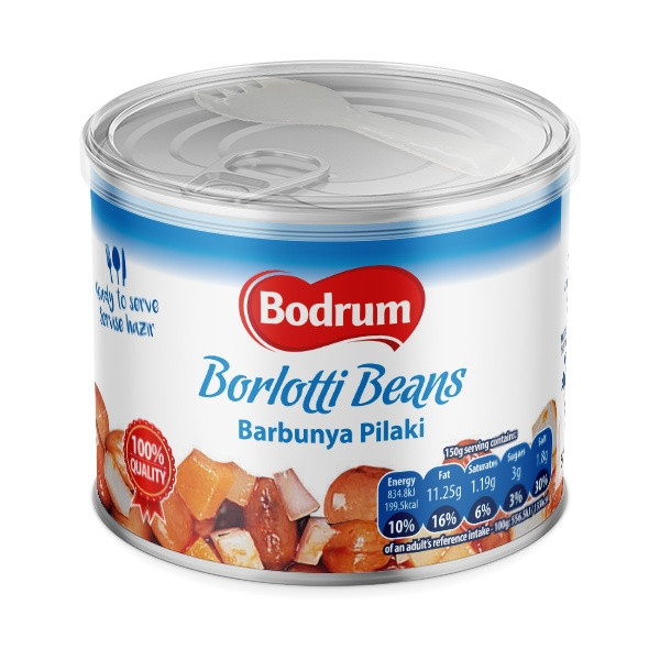 Bodrum Borlotti Beans in Tomato Sauce Ready Meal 6x400g
