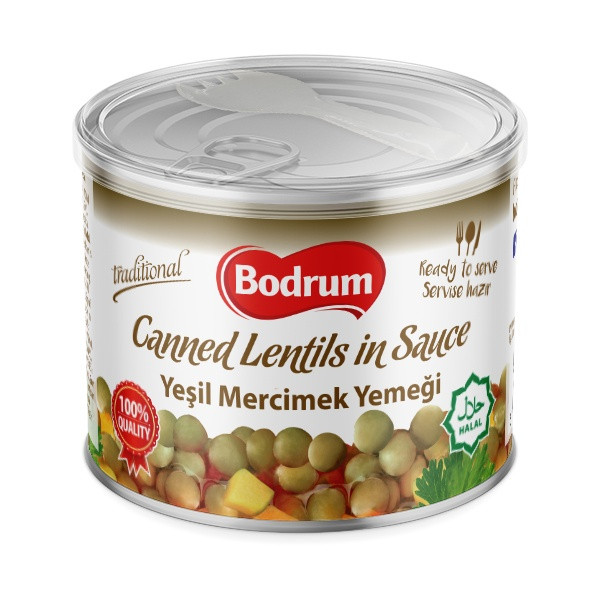 Bodrum R.M. Green Lentils in Sauce 6x400g