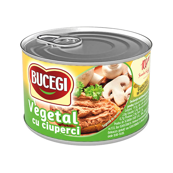 Bucegi Pate Vegetal Ciuperci (Mushrooms) 6x200g