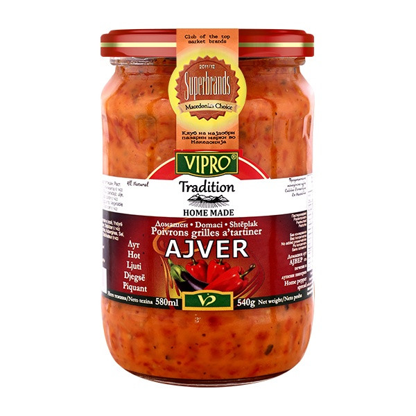 Vipro Home Made Hot Ajvar 6x580ml
