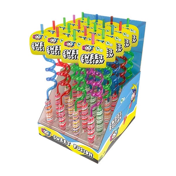 Mr.Hoot Sweet Fusion Straw Lollipop 20x30g