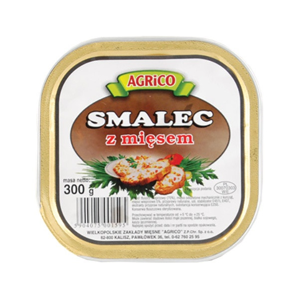 Agrico Lard with Meat (Smalec Z Miesem) 6x300g