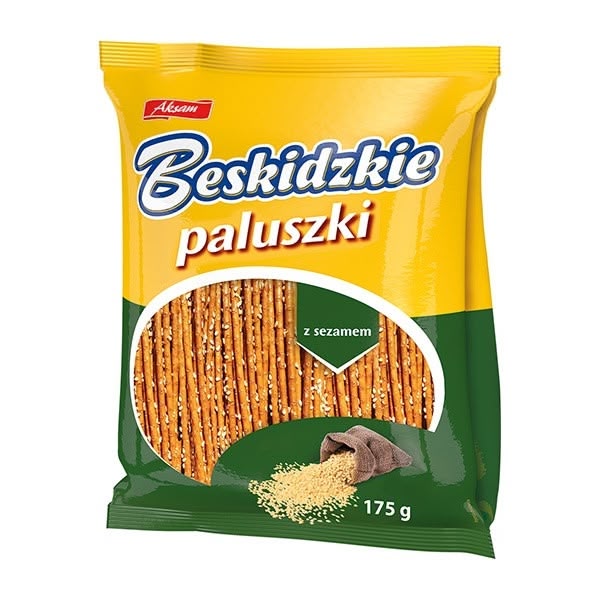 Aksam Beskidzkie Paluszki Sesame Sticks (Sezam) 18x175g