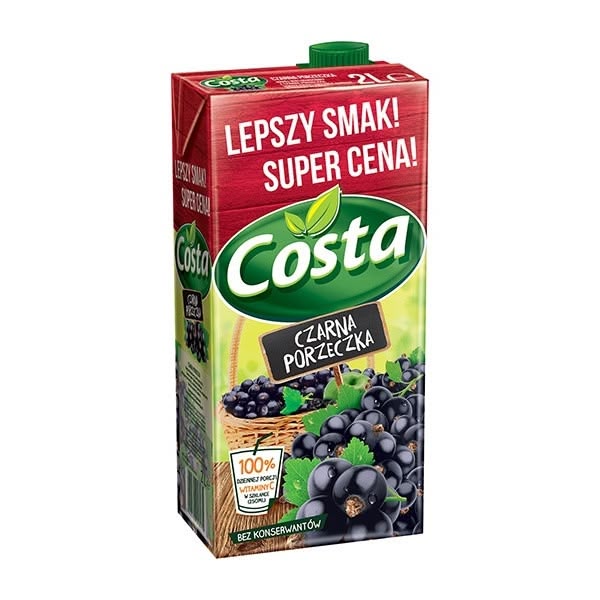 Costa Blackcurrant Drink 6x2L