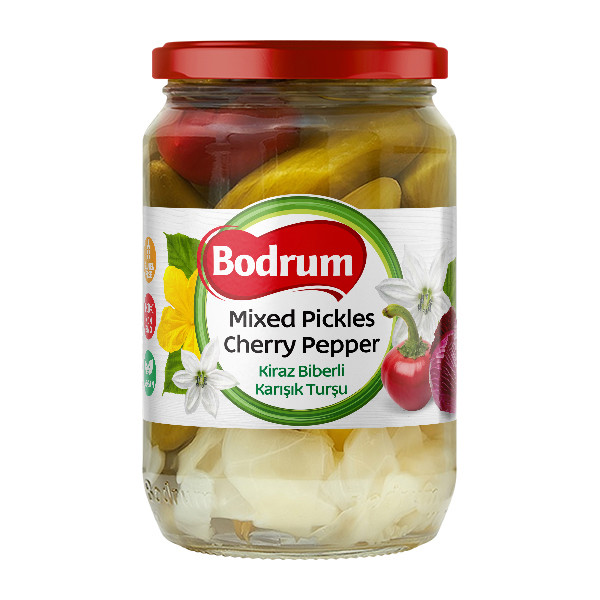 Bodrum 720cc Mixed Pickles & Cherry Peppers 6x720g