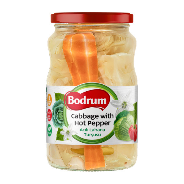 Bodrum 1700cc Cabbage Pickles With Chilli 6x1600g