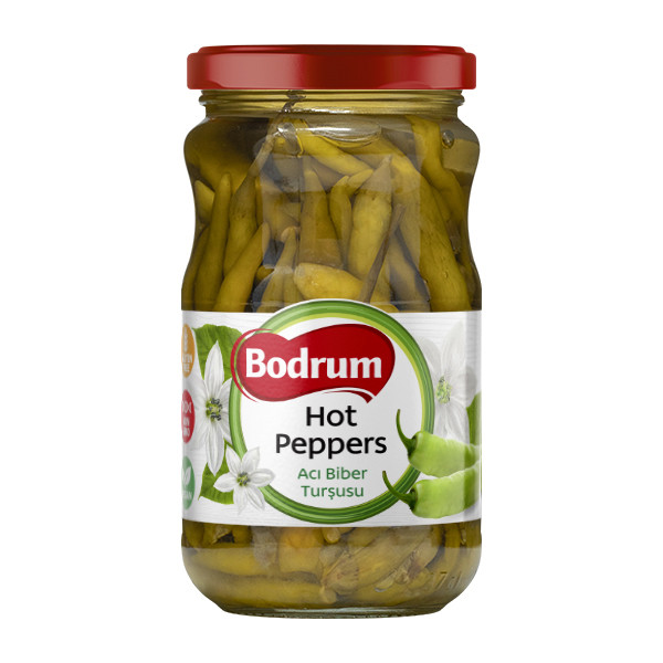 5Bodrum 370cc Pepper Pickled Hot 6x330g