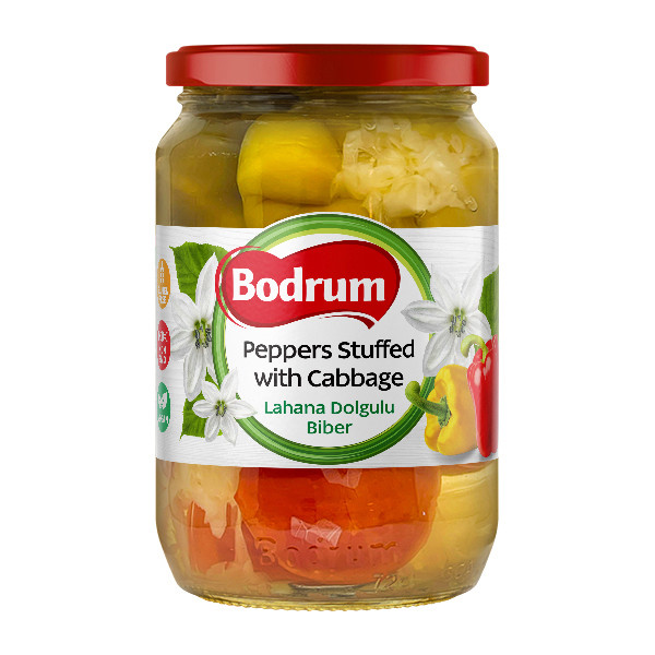 5Bodrum 720cc Red-Yellow Pepper with Stuffed Cabbage 6x680g