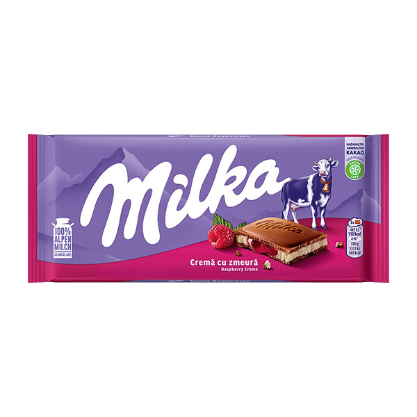 Milka Milk & Raspberry Chocolate 22x100g