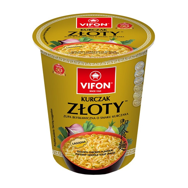 Vifon Cup Noodle Soup Golden Chicken (KURCZAK ZLOTY) 6x60g