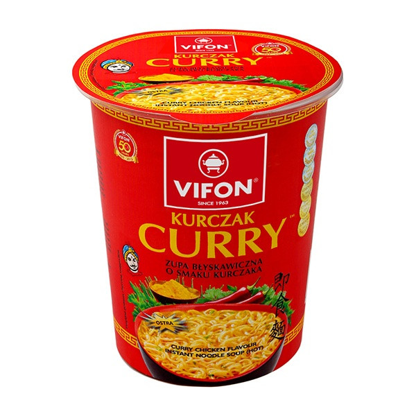 Vifon Cup Noodle Soup Chicken Curry (KURCZAK CURRY) 6x60g