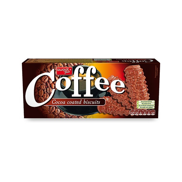 Sweet Plus Biscuits Coffee (cocoa coated) 24x160g