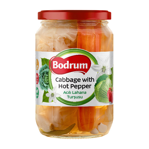 Bodrum 720cc Cabbage Pickle with Chilli 6x670g