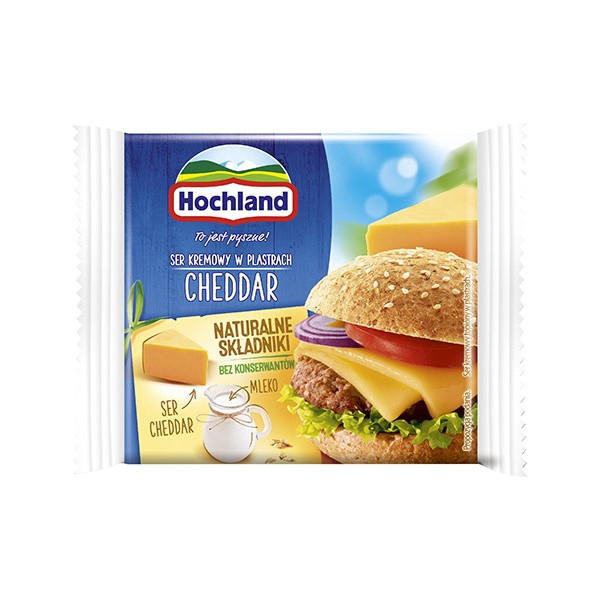 Hochland (20) Slices Cheese Cheddar 10x130g