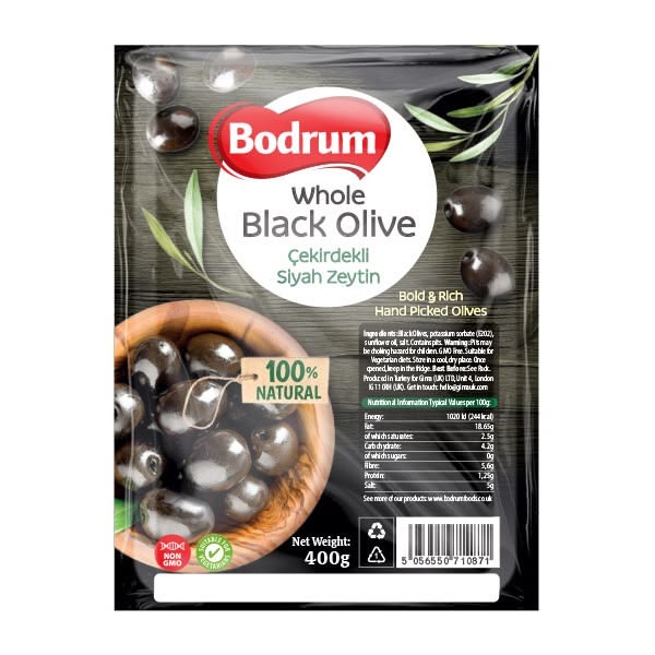 Bodrum Vacuum Black Olives Konfit 24x400g