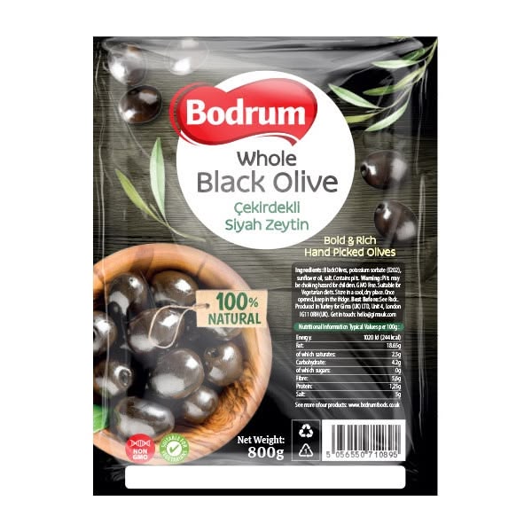 Bodrum Vacuum Black Olives Konfit 12x800g