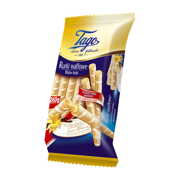 Tago Wafer Rolls with Vanilla 24x260g