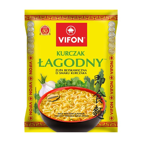Vifon Noodle Soup Mild Chicken (Zupa Kurczak Lagodny) 24x70g