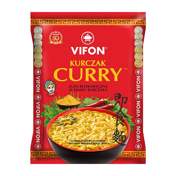 Vifon Noodle Soup Curry Chicken (Zupa Kurczak Curry) 24x70g