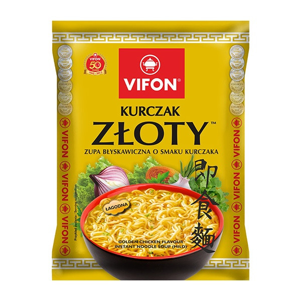 Vifon Noodle Soup Golden Chicken (Zupa Kurczak Zloty) 24x70g