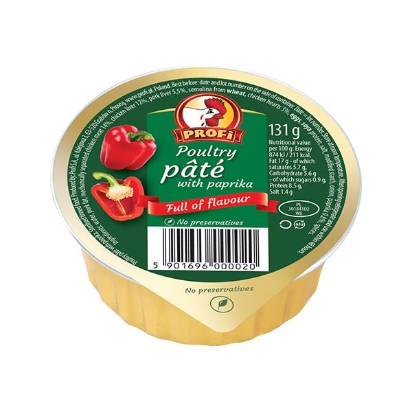 Profi Poultry Pate with Paprika (Display) 15x131g