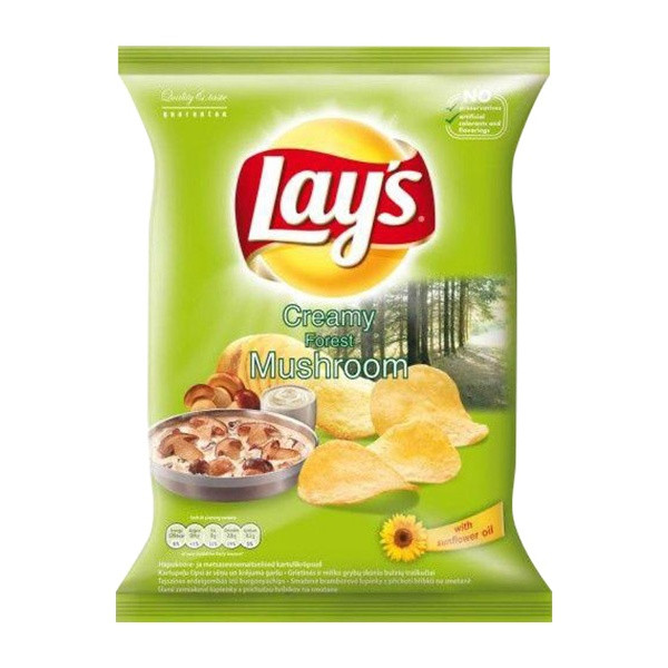 Crisps Lays Creamy Forest Mushroom 21x130g