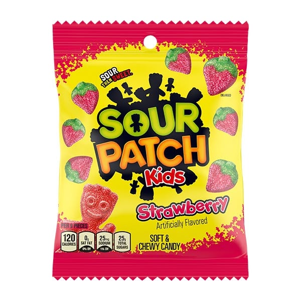 Sour Patch Peg Bags Strawberry 12x102g