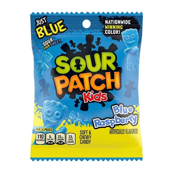 Sour Patch Peg Bags Blue Raspberry 12x102g