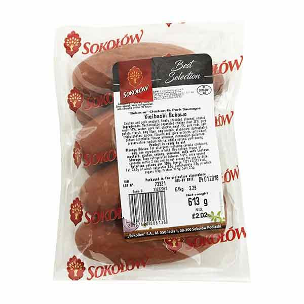 Sokolow Bukowe Small Chicken & Pork Sausage Kg