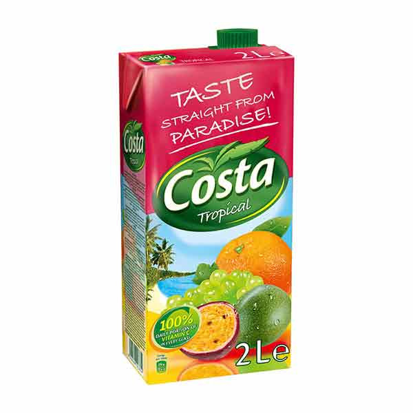 Costa Tropical Drink (Grape & Orange Passion) 6x2L