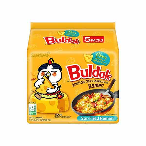 Samyang Buldak Hot Chicken Ramyun Cheese 8x5x140g Multi 8x5x140g