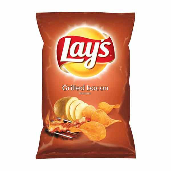 Crisps Lays Grilled Bacon 21x140g