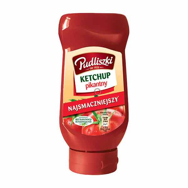 Pudliszki Hot Ketchup Pikantny 8x480g