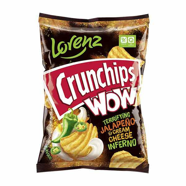 Crunchips Wow Jalapeno and Cream Cheese 10x110g